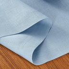 D'Moksha Homes Linen Table Runner 60 Inches - 100% Pure Linen Powder Blue Table Runner 14 x 60 Inch for Coffee Tables, Dresser, Summer, Fall and Halloween - Machine Washable