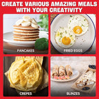 Crepe Maker Electric, Crepe Pan 12 Inch with 5 X 4” Silicone Molds, Pancake Maker Machine for Pancakes & Tortilla & Fried Eggs, Batter Spreader & Spatula Included, White