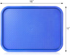 New Star Foodservice Fast Food Tray, Set of 12 (Blue, 12 by 16-Inch)