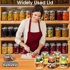 50Pcs Canning Lids Regular Mouth, Superb Canning Lids Not Easy to Rust Excellent Air Tightness, Thick Mason Jar Lids Prevent Warping - Food Grade Material (Blue)