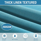 H.VERSAILTEX Linen Textured Table Cloths 54 x 80 Inch Premium Solid Tablecloth Spill-Proof Waterproof Table Cover for Dining Buffet Feature Extra Soft and Thick Fabric Wrinkle Free, Teal