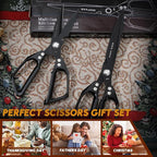 HUUSK Kitchen Scissors Set Black - Upgraded Stainless Steel Kitchen Shear, Sharp Meat Scissors, Heavy Duty Poultry Shears, Japanese Cooking Scissor for Food, Chicken Bones, and Turkey, Dishwasher Safe