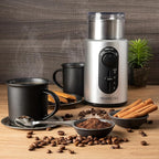 Mixpresso Electric Coffee Grinder 12 Cup Capacity, 304 Stainless Steel Blade, Espresso Bean Grinder, Removable Chamber, Coffee Grinder Electric with 5 Presets For Spices & More