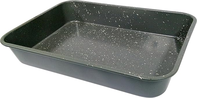 casaWare Grande Lasagna/Roaster Pan 18 x 12 x 3-Inch - Extra Large, Ceramic Coated NonStick (Silver Granite)