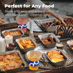 Fit Meal Prep 100 Pack 1 lb Small Aluminum Foil Pans with Lids, Disposable Take Out Food Containers with lids for Freshness and Spill Proof, Disposable Cookware for Catering, Restaurants