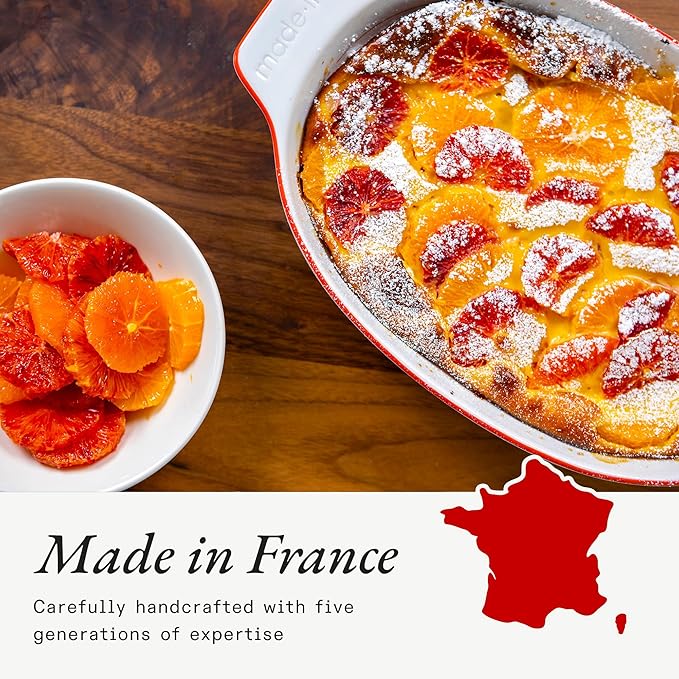 Made In Cookware - Oval Baking Dish - White - Hand Crafted Porcelain - Professional Bakeware - Made in France