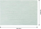 Leetaltree Mint Cream Placemats Set of 6 - Heat Resistant Non-Slip Place mats for Dining Table, Washable Durable PVC Vinyl Woven Table Mats（Mint Cream, 6）