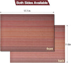 Placemats Set of 8 - Easy Clean Washable Vinyl Placemats - Wipeable Heat Resistant Table Mats for Dining Table - 17.7x11.8 Inch (8, Red Gradient)