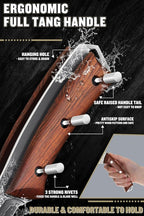 ROCOCO 3PCS Damascus Viking Boning Knife Set for Meat Cutting Deboning Brisket Trimming Fillet knives for Kitchen Camping BBQ Birthday Mothday's Day Gift