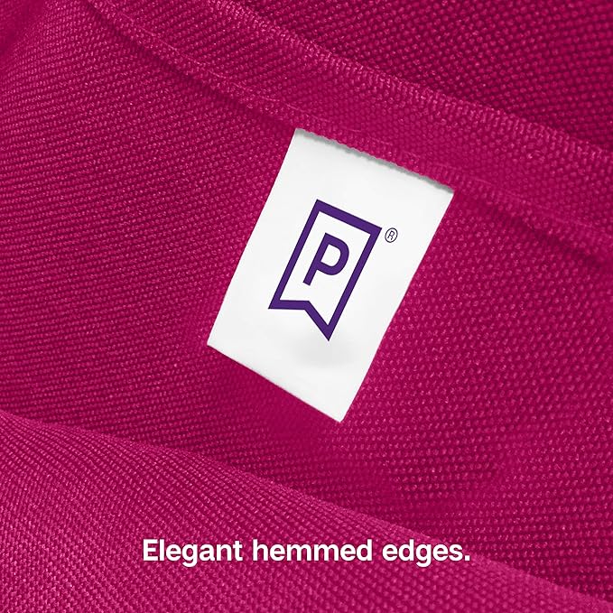 Gee Di Moda Rectangle Tablecloth - 90 x 132 Inch Fuchsia Table Cloth for 6 Foot Table with Floor-Length Drop - Heavy Duty Washable Fabric - 6 Ft Buffet Table, Holiday Party, Wedding & Baby Shower