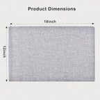 Cloth Placemats Set of 6 - Double Thickened Easy to Clean Linen Style Fabric Placemats - Machine Washable Placemats- Heat Resistant Non-Slip Table Mats - 18x12 Inch (Smoke Gray, 6)