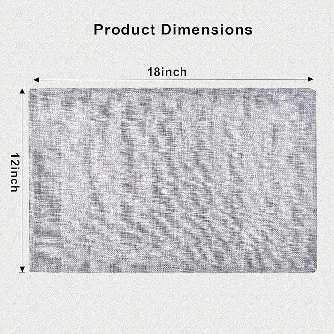 Cloth Placemats Set of 6 - Double Thickened Easy to Clean Linen Style Fabric Placemats - Machine Washable Placemats- Heat Resistant Non-Slip Table Mats - 18x12 Inch (Smoke Gray, 6)