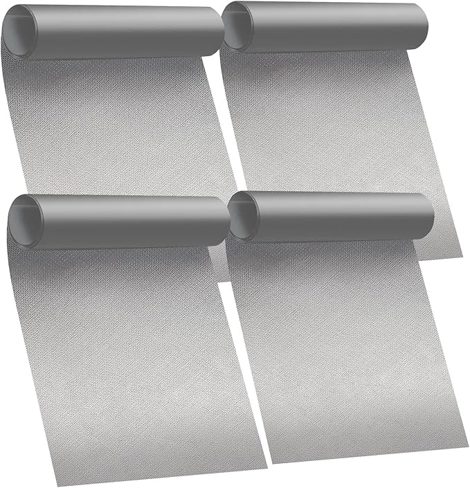 Oven Liners for Bottom of Oven - 4 Pack Large Heavy Duty Oven Mats, 17"x 25" Reusable Matt Liner for Electric, Gas, Toaster Ovens & Grills, BPA & PFOA Free, Kitchen Essentials, Silver