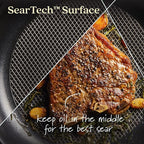 Anolon X Hybrid Nonstick Frying Pan/Skillet with Helper Handle, 12 Inch, Dark Gray