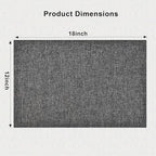 Dark Gray Cloth Placemats Set of 8 - Easy to Clean Fabric Table Placemats - Machine Washable Placemats- Heat Resistant Non-Slip Table Mats (Dark Gray, 8)