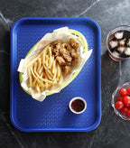 New Star Foodservice Fast Food Tray, Set of 12 (Blue, 10 by 14 Inch)