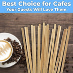 Biodegradable, Sturdy 5.5in Wood Coffee Stirrer 5000pk. Cafe Grade, Bulk Birch Wooden Beverage Stirring Stick for Tea, Cream And Sugar. Eco Friendly, Compostable Swizzle Stir Sticks Business Supplies