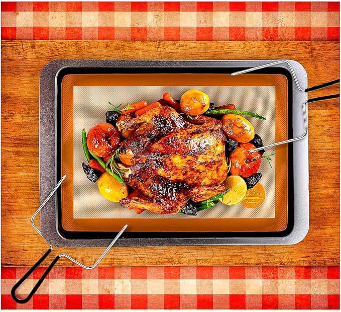 Good Grip Turkey Lifters and Baster Set, 3-Piece Thanksgiving Turkey Serving Set, 2-Prong Poultry Forks, Easily Lift Large Meats