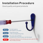 15-Pack Coat Hooks with 30 Screws | Heavy Duty Wall Mounted for Robe, Backpack & Keys | Entryway, Bathroom, Bedroom Hanging Hardware (Purple)