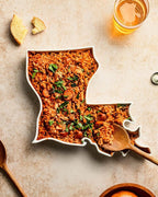 Louisiana Shaped Baking Dish, Serving Platter or Decorative Tray Charming Porcelain Bakeware Oven Microwave and Dishwasher Safe