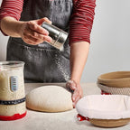 Cotton Rope Banneton Bread Proofing Basket Set, 2 x Round Bread Basket with Liners & Covers for Artisan Bread Baking, Sourdough Bread Baking Supplies