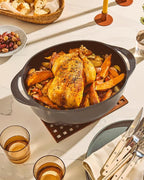 Caraway Enameled Cast Iron Dutch Oven - 8qt Dutch Oven With Lid - 3 Layer Enamel Coating - No Seasoning Required - Compatible With All Stovetops - Oven Safe - No Forever Chemicals - Gray