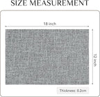 Softalker Faux Linen Placemats Set of 6-12 x 18 Inch, Heat Resistant Double Layered Durable Burlap Farmhouse Place Mats, Non-Slip Washable Rustic Table Mats for Dining, Kitchen, Party（Ash Grey
