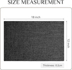 Softalker Faux Linen Placemats Set of 4-12 x 18 Inch, Heat Resistant Double Layered Durable Burlap Farmhouse Place Mats, Non-Slip Washable Rustic Table Mats for Dining, Kitchen, Party（Black