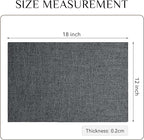 Softalker Faux Linen Placemats Set of 8-12 x 18 Inch, Heat Resistant Double Layered Durable Burlap Farmhouse Place Mats, Non-Slip Washable Rustic Table Mats for Dining, Kitchen, Party（Dark Grey