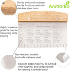 Dough Cutter for Bread and Pizza Dough - Stainless Steel Metal Griddle Scraper Chopper - Multipurpose Bench Scraper Kitchen Utensil for Flat Top Griddle - Commercial Quality