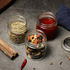 16 Pack 8 oz Mason Jars with Regular Airtight Lids - Glass Canning Jars 8 oz, Mini Mason Jars for Jam, Jelly, Honey, Overnight Oats, Party Favors, Shower Favor, Separable Lids