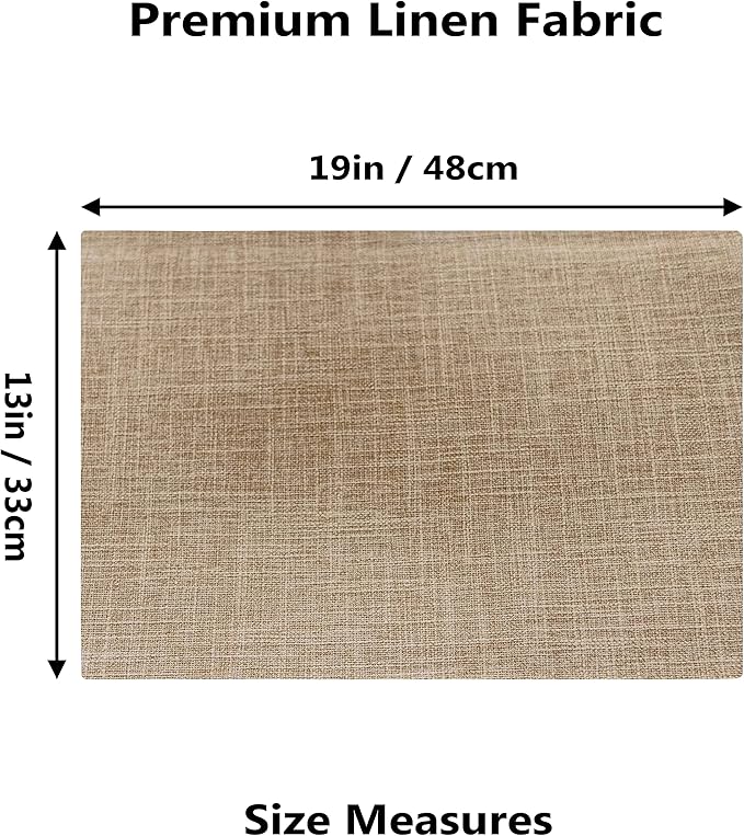 Home Brilliant Linen Place Mats Set of 8 Heat Resistant Dining Table Place Mats Cloth Placemats Kitchen Table Mats Placemat, Burlap