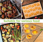 E-far Nonstick Baking Sheet with Rack Set, 12.5 x 9.5 x 1 Inch Cookie Sheet Baking Pan with Cooling Rack for Oven, Commercial Grade & Non-Toxic, Easy to Clean