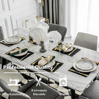 Home Brilliant Black Placemats Set of 6 Heat Resistant Dining Table Fall Halloween Place Mats Kitchen Cloth Table Mats, Black