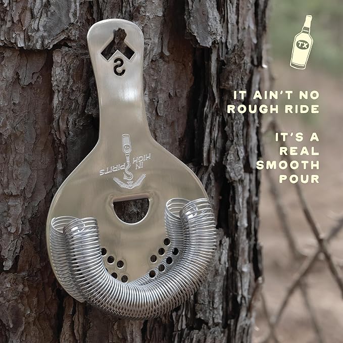 Hawthorne Strainer for Bartenders - Stainless Steel - Professional Cocktail Tool with Tight Coil - Durable Construction for High-Volume Bar Use