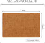 Romanstile Fall Vinyl Placemats Set of 6-12 X 18 Inch - Heat Resistant Place Mats 100% Waterproof Oilproof Wipeable Reversible Faux Leather Table Mats for Kitchen/Dining/Party/Outdoor, Orange