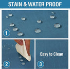 H.VERSAILTEX Linen Textured Table Cloths 60 x 120 Inch Premium Solid Tablecloth Spill-Proof Waterproof Table Cover for Dining Buffet Feature Extra Soft and Thick Fabric Wrinkle Free, Ink Blue