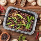 MATANA 9x13 Aluminum Pans Foil Trays (25 Pack) Disposable Baking Tin Foil Pan, Half Size Deep Steam Table Pan, Aluminum Tray, Great for Oven Roasting, Chafing, Heating, Serving Food, Parties