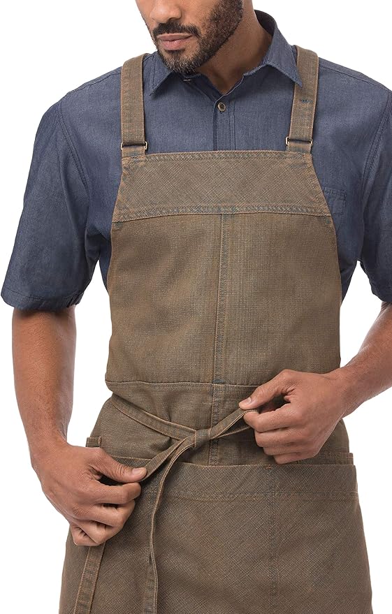 Chef Works Unisex Uptown Cross-Back Bib Apron
