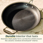 Cuisinart FusionPlus Nonstick Stainless Steel Cookware, 12-Inch Round Griddle Pan with PFAS-Free PURELYSEAR Ceramic Technology, Scratch Proof, Cool Grip Handles, Dishwasher Safe