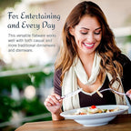 Mikasa, Oliver Gleam Flatware Service for 12, 65 Piece Set, 18/10 Stainless Steel, Silverware Set with Serving Utensils