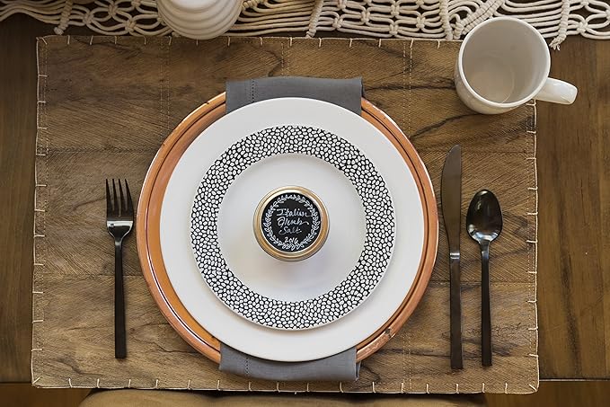 Fortessa Arezzo 18/10 Stainless Steel Flatware, 5 Piece Place Setting, Service for 1, Brushed Black - 5PPS-1656B-05