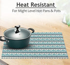 Ruvanti Placemats 100% Cotton 13x19 Inch, Dining Table Placemats Set of 6, Modern Place Mats for Dining Table Decor, Kitchen & Table Linens, Coffee Mat for Christmas Dinners - Kite