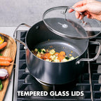 GreenPan Canterbury 10 Piece Cookware Pot and Pans Set, Hard Anodized PFAS-Free Healthy Ceramic Nonstick, Stainless Steel Handles, Versatile Cooking Essentials, Dishwasher & Oven Safe, Clay