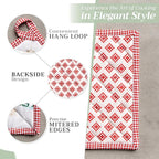 Maison d' Hermine Pot Holders 100% Cotton Heat Resistant Potholders 8" x 8" Hot Pads with Loop BBQ, Cooking, Baking, Grilling, Kitchen, Handling Hot Pans (Pack of 1, Rural Christmas)