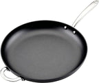 Rachael Ray 80089 Professional Hard Anodized Nonstick Frying/Fry Pan/Skillet with Helper Handle, 14 Inch - Gray