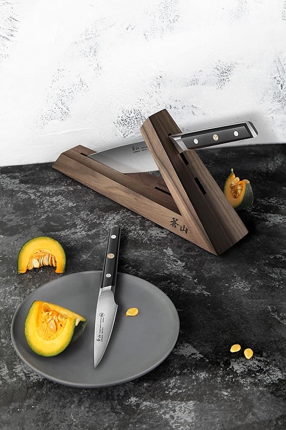 Cangshan TC Series 1021202 Swedish 14C28N Steel Forged 3-Piece Knife Block Set, Walnut