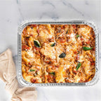 PLASTICPRO Disposable 9 x 13 Aluminum Foil Pans With Lids Half Size Deep Steam Table Bakeware - Cookware Perfect for Baking Cakes, Bread, Meatloaf, Lasagna Pack of 50 Pans & 50 Lids