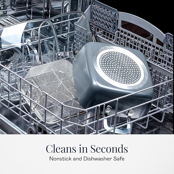 Gotham Steel 15 Pc Ceramic Cookware Set, Ceramic Pots and Pans Set Non Stick with Cooking Utensils and Steamer, Non Toxic PFOA PFOS Free, Premium Stay Cool Handles, Oven & Dishwasher Safe