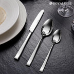 20-Piece Alexander Fine Silverware Set, Service for 4, 18/10 Stainless Steel, Well Made, Dishwasher Safe, Heavy Duty Flatware Set